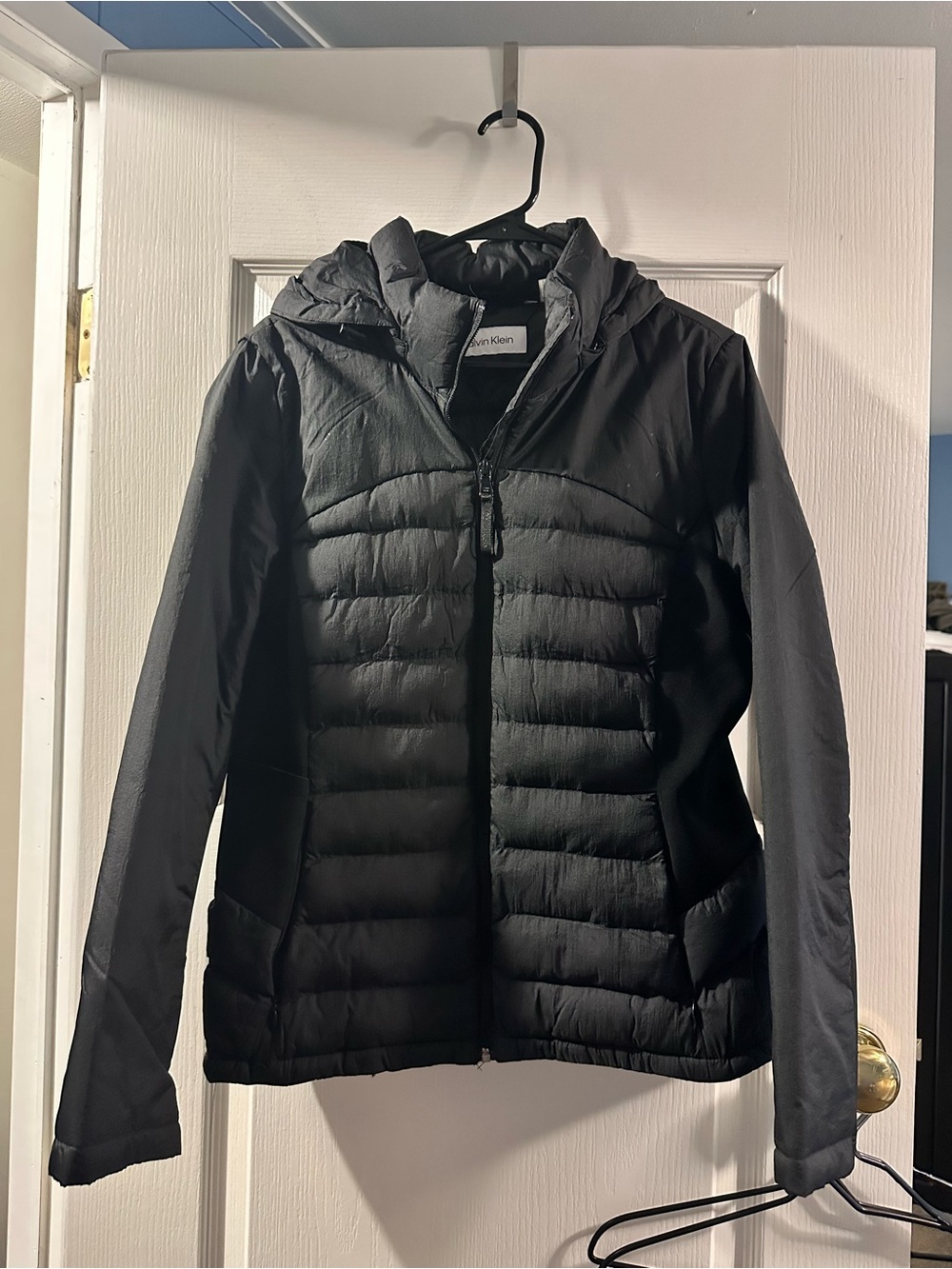Calvin Klein Black Quilted Hooded Puffer Jacket
